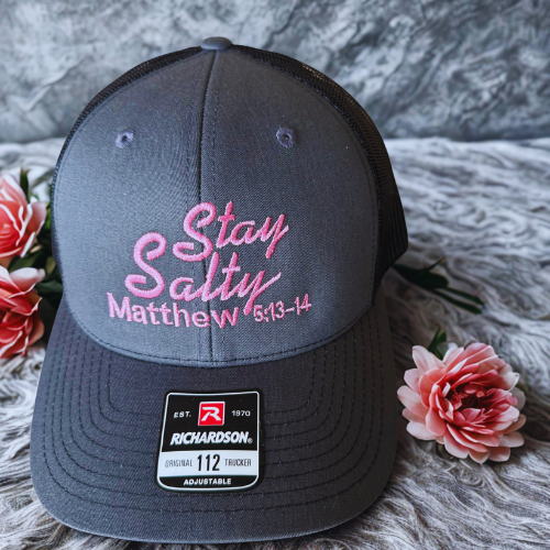 For the Christian that is a little salty, Embroidered Richardson Trucker Hat