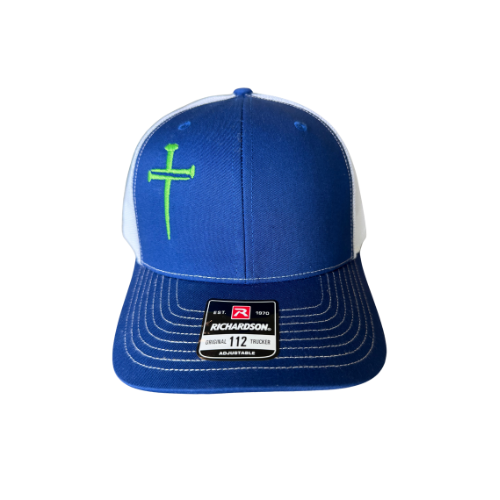 Rugged Nail Cross, Embroidered Richardson Trucker  Hat