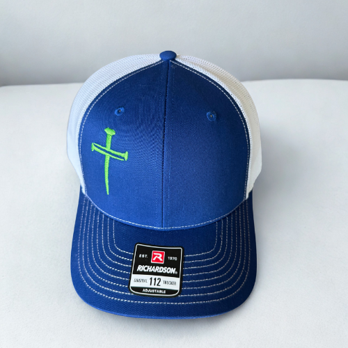 Rugged Nail Cross, Embroidered Richardson Trucker  Hat