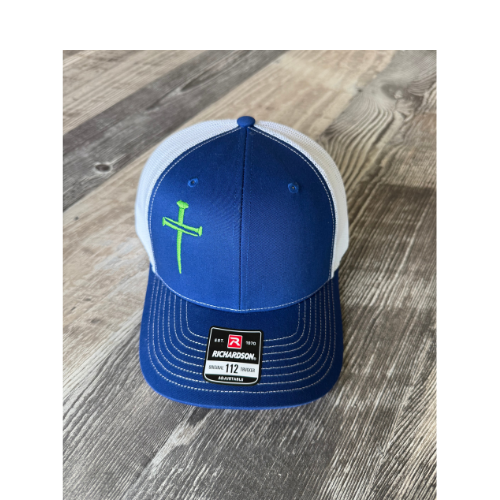 Rugged Nail Cross, Embroidered Richardson Trucker  Hat