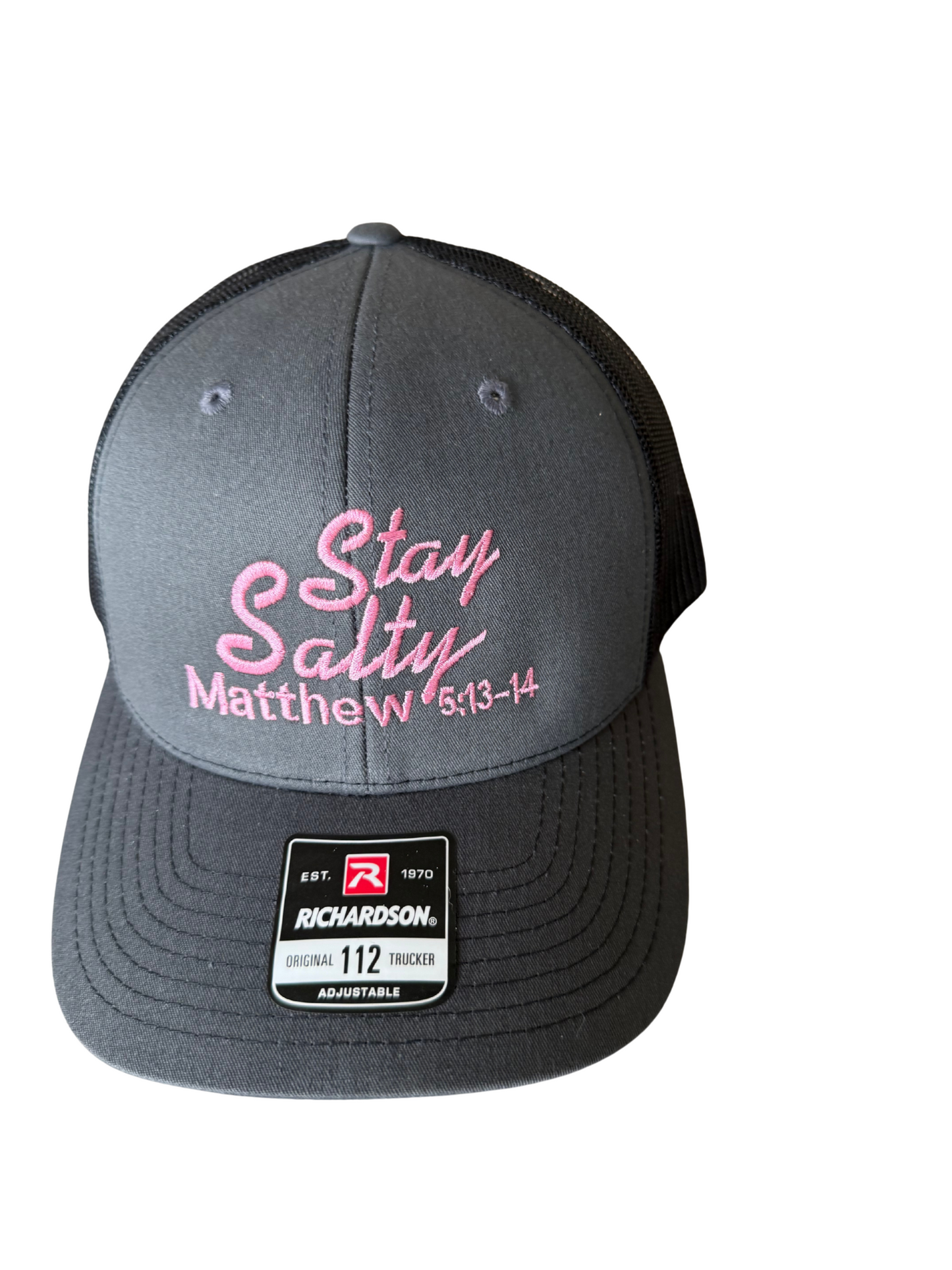 For the Christian that is a little salty, Embroidered Richardson Trucker Hat